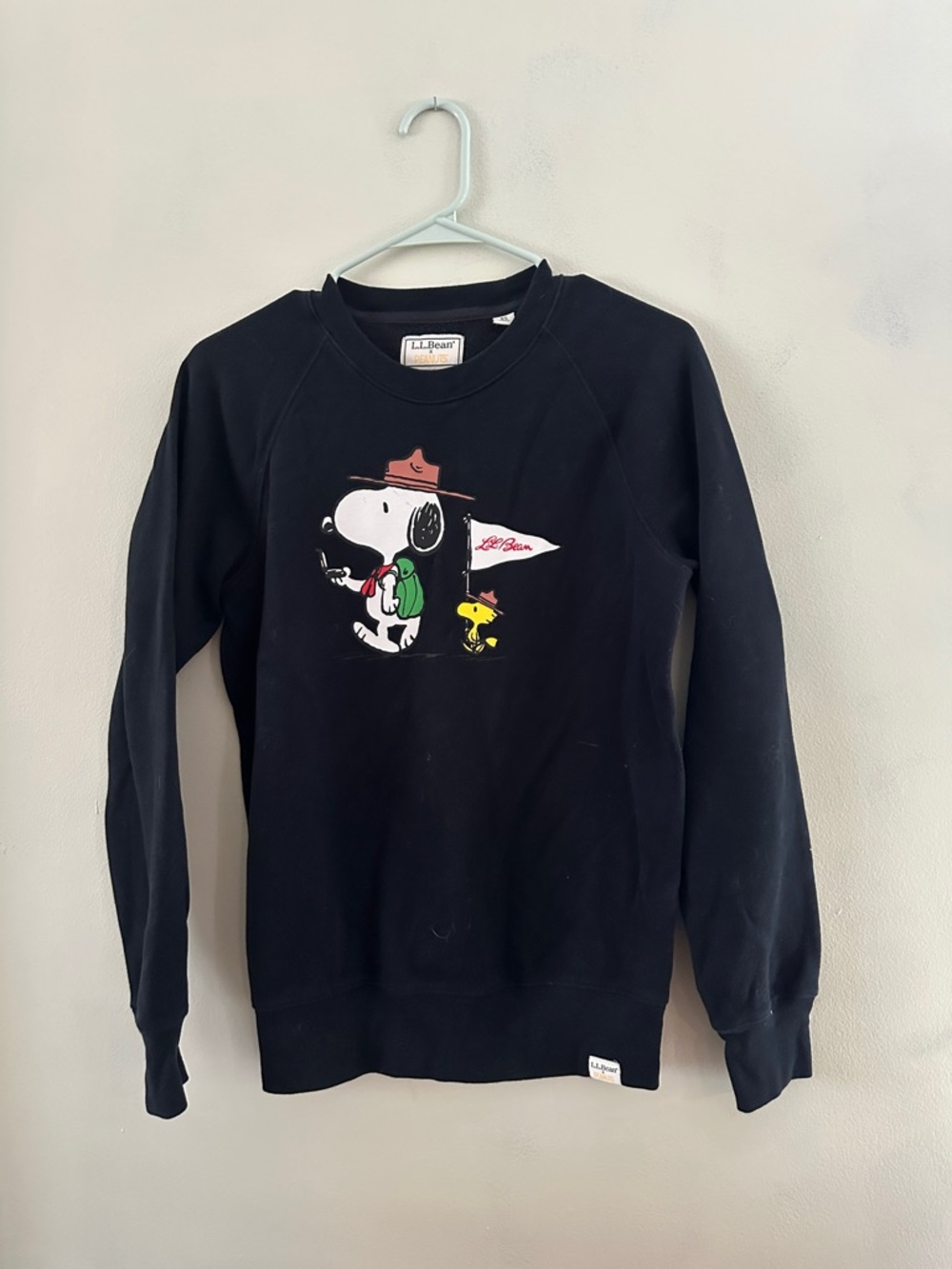 L.L.Bean x Peanuts Black Pullover Sweatshirt